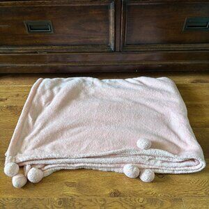 Mainstays pink pom pom blanket
